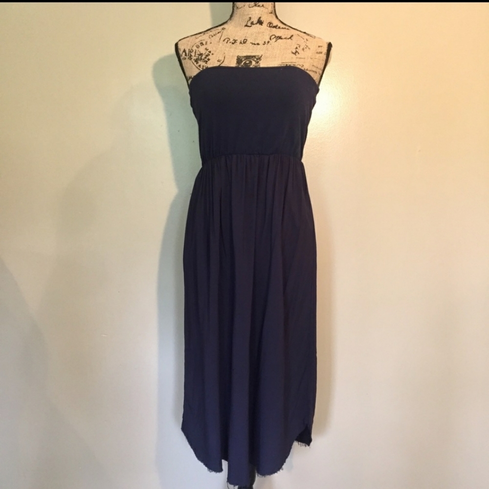 GAP navy strapless dress
